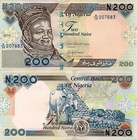 Nigeria 200 naira Bydło 2015 P-29