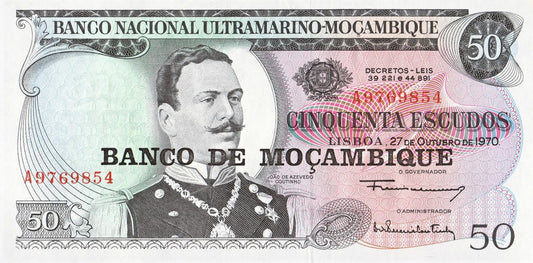 Mozambik 50 escudos  Joao Coutinho 1976 P-116