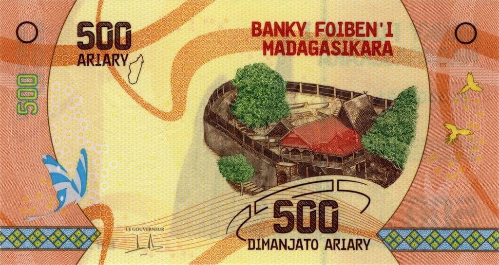 Madagaskar 500 ariary Wioska / Skały 2017 P-99b
