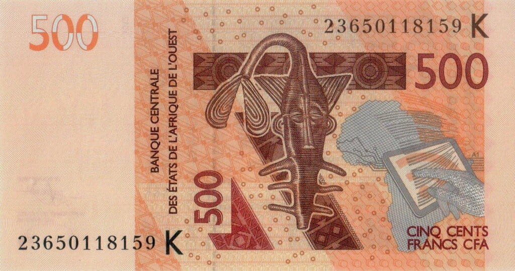 Senegal - Afryka zachodnia 500 fr Hipopotamy 2023 P-719 Kl