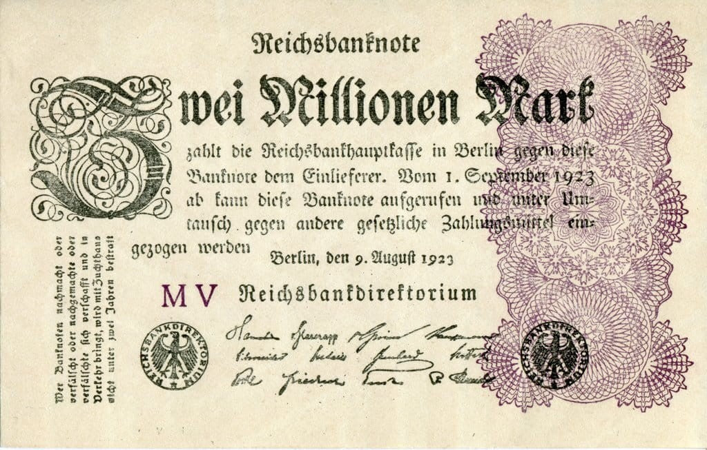 Niemcy Republika Weimarska 2 mln m 1923 P-104a