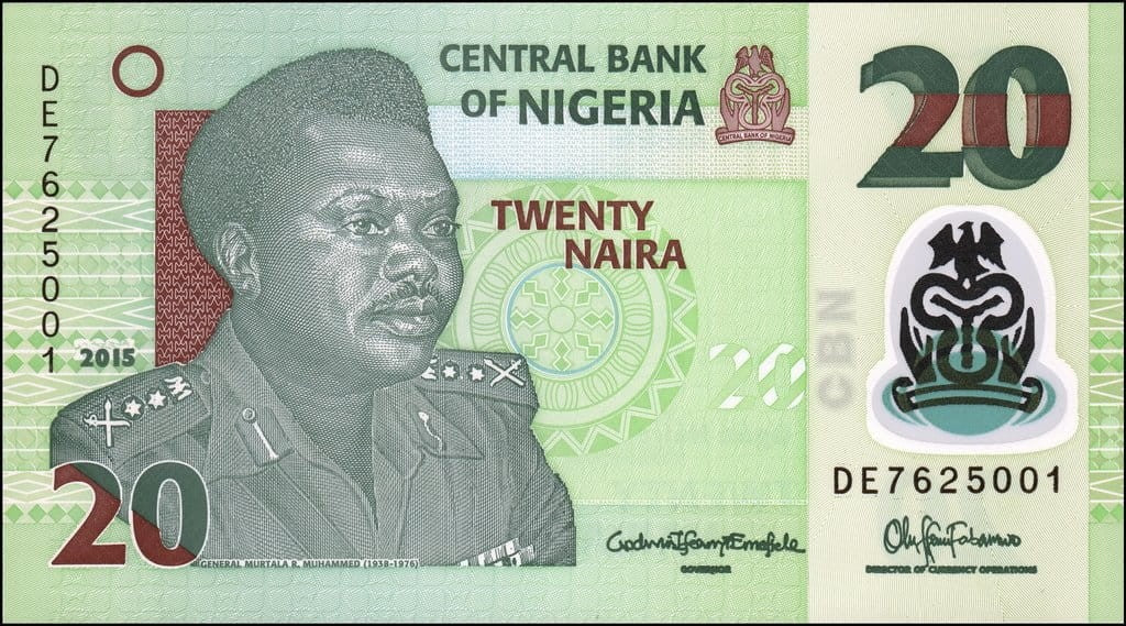 Nigeria 20 naira Garncarstwo 2015 P-34k