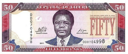 Liberia 50 $ Drzewo 2011 P-29f