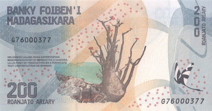 Madagaskar 200 ariary Baobab 2023 P-98b