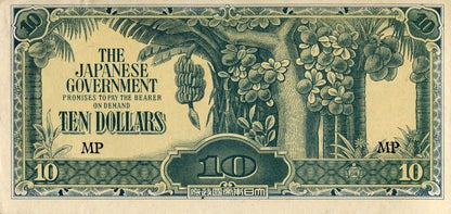 Malaje 10 dolar Banany 1942 P-M7c