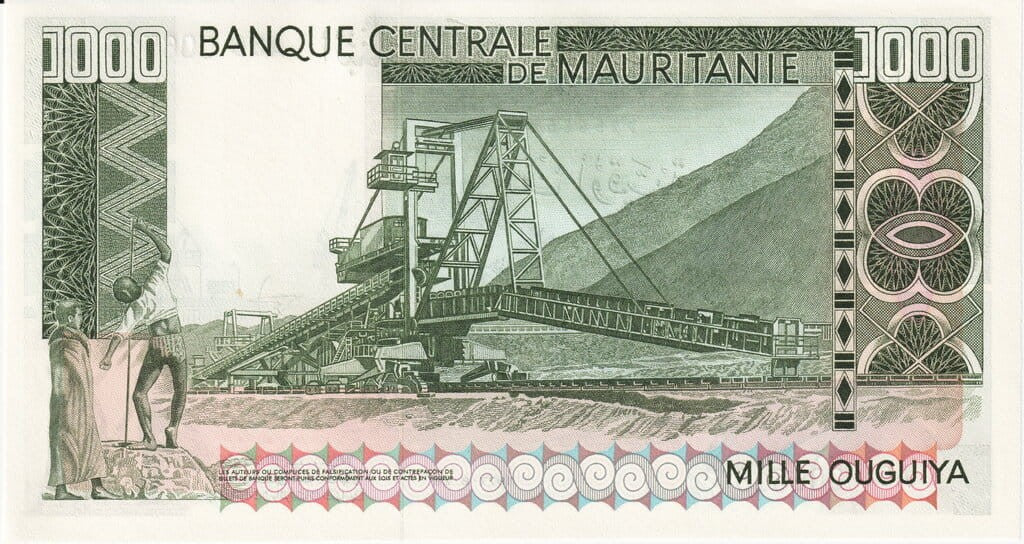 Mauretania 1000 Ouguiya Kopalnia 1975 P-3C