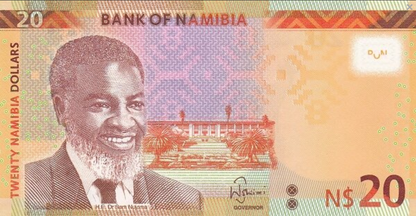 Namibia 20 dolarów Bawolec rudy 2022 P-17c