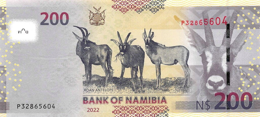Namibia 200 dolarów Antylopowiec koński 2022 P-15d
