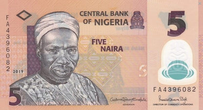 Nigeria 5 naira Taniec 2019 P-38j