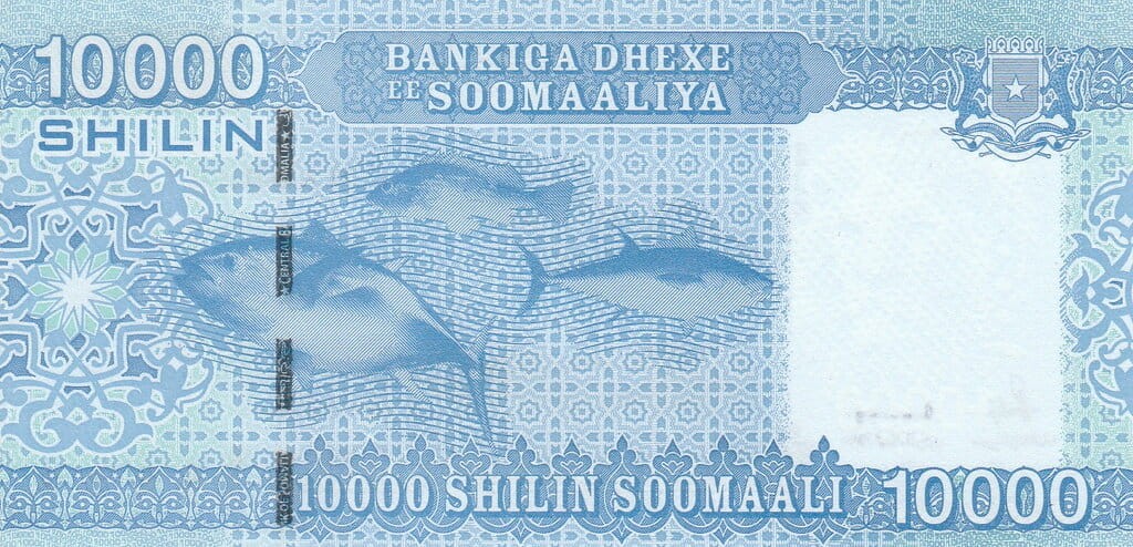 Somalia 10 000 Schilling  Łódź dhow 2010 P-41a